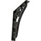 Ekena Millwork Tristan Wrought Iron Bracket, (Triple center brace), Antiqued Silver 2"W x 12"D x 15"H BKTM02X12X15TTNASV - alternate 1